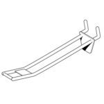 White Plastic Pegboard Euro Hook,