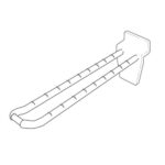 White Plastic Slatwall Euro Hook (2)