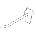White Plastic Slatwall Single Prong